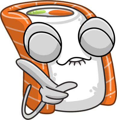 sushi - restauration - alimentation - smiley émoticône émoji cartoon clipart illustration - artémotic