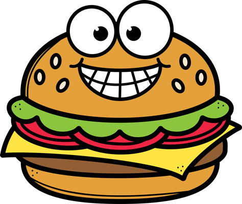 hamburger - restauration - alimentation - smiley émoticône émoji cartoon clipart illustration - artémotic