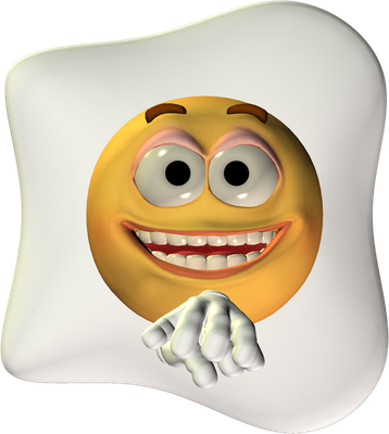 œuf - restauration - alimentation - smiley émoticône émoji cartoon clipart illustration - artémotic