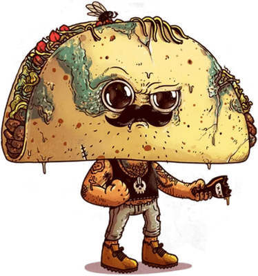 taco - restauration - alimentation - smiley émoticône émoji cartoon clipart illustration - artémotic