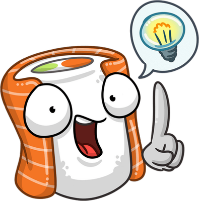 sushi - restauration - alimentation - smiley émoticône émoji cartoon clipart illustration - artémotic