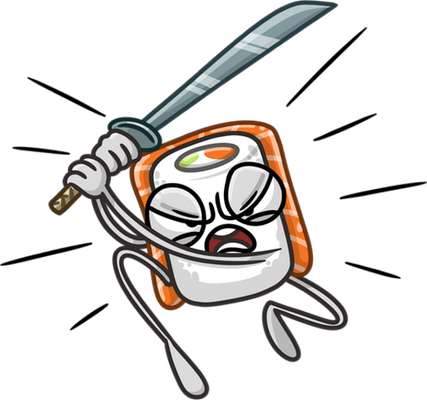 sushi - restauration - alimentation - smiley émoticône émoji cartoon clipart illustration - artémotic