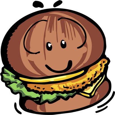hamburger - restauration - alimentation - smiley émoticône émoji cartoon clipart illustration - artémotic
