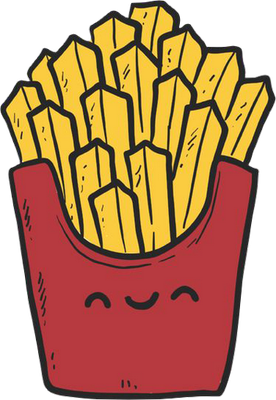 frite - restauration - alimentation - smiley émoticône émoji cartoon clipart illustration - artémotic