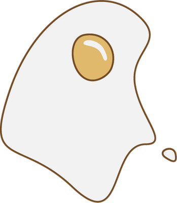 œuf - restauration - alimentation - smiley émoticône émoji cartoon clipart illustration - artémotic