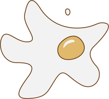 œuf - restauration - alimentation - smiley émoticône émoji cartoon clipart illustration - artémotic