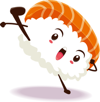 sushi - restauration - alimentation - smiley émoticône émoji cartoon clipart illustration - artémotic