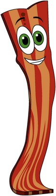bacon - restauration - alimentation - smiley émoticône émoji cartoon clipart illustration - artémotic