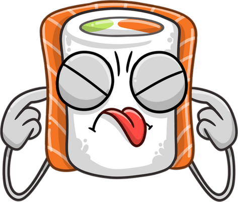 sushi - restauration - alimentation - smiley émoticône émoji cartoon clipart illustration - artémotic