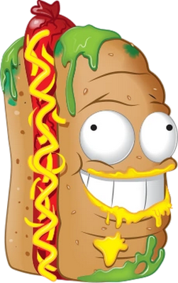 hot dog - restauration - alimentation - smiley émoticône émoji cartoon clipart illustration - artémotic