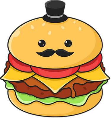 hamburger - restauration - alimentation - smiley émoticône émoji cartoon clipart illustration - artémotic
