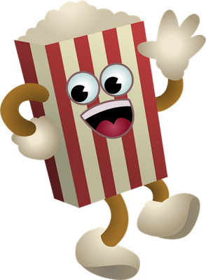 pop-corn - restauration - alimentation - smiley émoticône émoji cartoon clipart illustration - artémotic