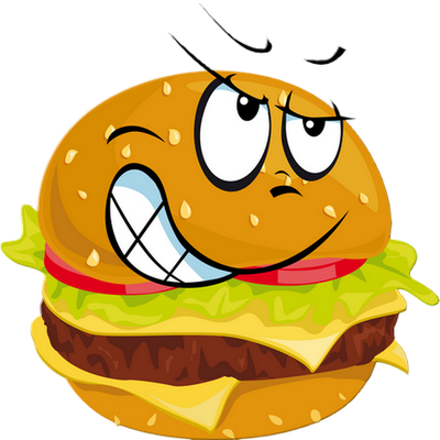hamburger - restauration - alimentation - smiley émoticône émoji cartoon clipart illustration - artémotic