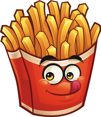 frite - restauration - alimentation - smiley émoticône émoji cartoon clipart illustration - artémotic
