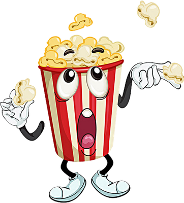 pop-corn - restauration - alimentation - smiley émoticône émoji cartoon clipart illustration - artémotic