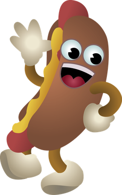 hot dog - restauration - alimentation - smiley émoticône émoji cartoon clipart illustration - artémotic