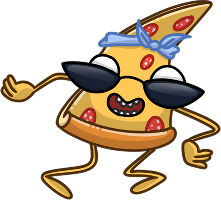 pizza - restauration - alimentation - smiley émoticône émoji cartoon clipart illustration - artémotic