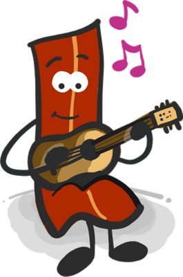 bacon - restauration - alimentation - smiley émoticône émoji cartoon clipart illustration - artémotic