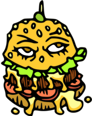 hamburger - restauration - alimentation - smiley émoticône émoji cartoon clipart illustration - artémotic