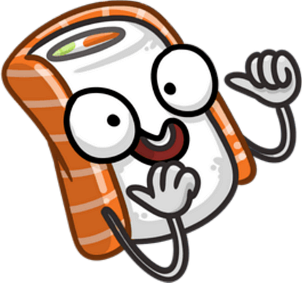 sushi - restauration - alimentation - smiley émoticône émoji cartoon clipart illustration - artémotic