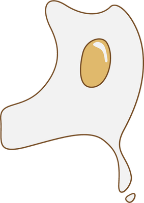 œuf - restauration - alimentation - smiley émoticône émoji cartoon clipart illustration - artémotic