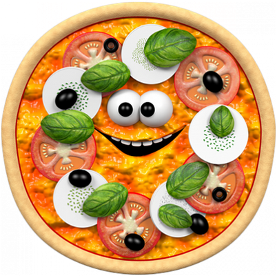 pizza - restauration - alimentation - smiley émoticône émoji cartoon clipart illustration - artémotic