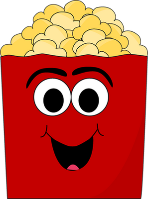pop-corn - restauration - alimentation - smiley émoticône émoji cartoon clipart illustration - artémotic
