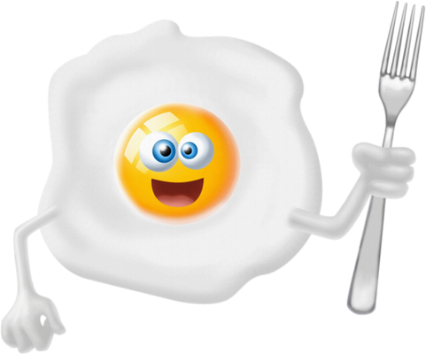 œuf - restauration - alimentation - smiley émoticône émoji cartoon clipart illustration - artémotic