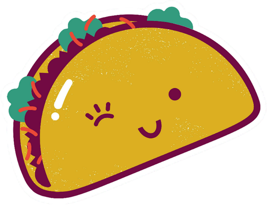 taco - restauration - alimentation - smiley émoticône émoji cartoon clipart illustration - artémotic