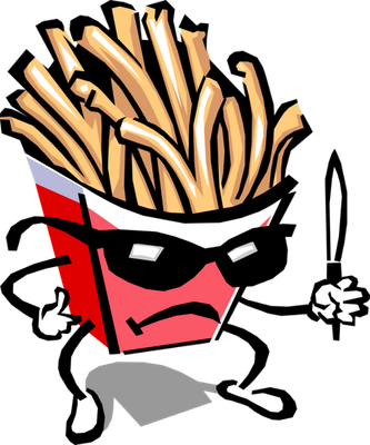 frite - restauration - alimentation - smiley émoticône émoji cartoon clipart illustration - artémotic
