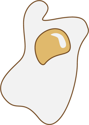 œuf - restauration - alimentation - smiley émoticône émoji cartoon clipart illustration - artémotic