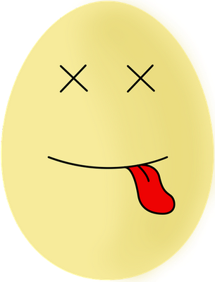 œuf - restauration - alimentation - smiley émoticône émoji cartoon clipart illustration - artémotic