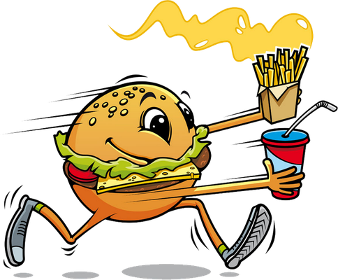 hamburger - restauration - alimentation - smiley émoticône émoji cartoon clipart illustration - artémotic