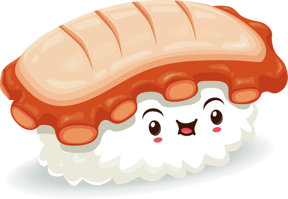 sushi - restauration - alimentation - smiley émoticône émoji cartoon clipart illustration - artémotic