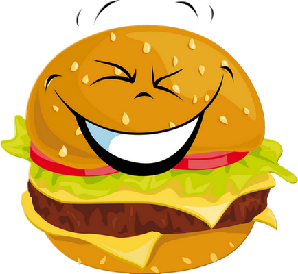 hamburger - restauration - alimentation - smiley émoticône émoji cartoon clipart illustration - artémotic
