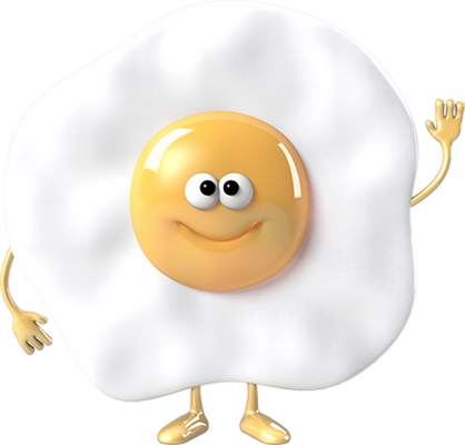 œuf - restauration - alimentation - smiley émoticône émoji cartoon clipart illustration - artémotic