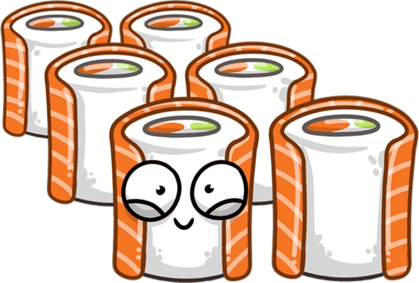 sushi - restauration - alimentation - smiley émoticône émoji cartoon clipart illustration - artémotic