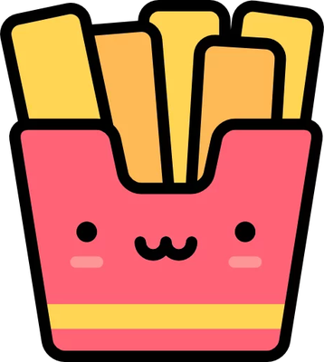frite - restauration - alimentation - smiley émoticône émoji cartoon clipart illustration - artémotic