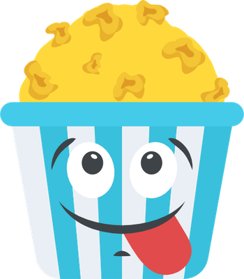 pop-corn - restauration - alimentation - smiley émoticône émoji cartoon clipart illustration - artémotic