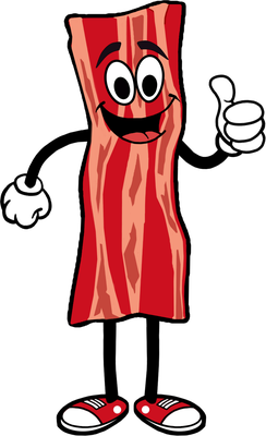 bacon - restauration - alimentation - smiley émoticône émoji cartoon clipart illustration - artémotic