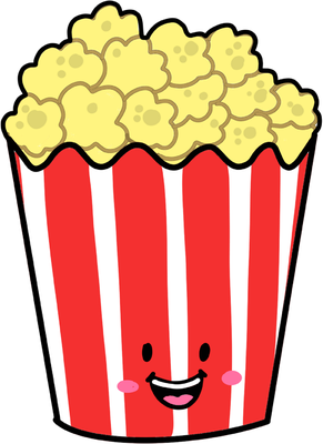 pop-corn - restauration - alimentation - smiley émoticône émoji cartoon clipart illustration - artémotic