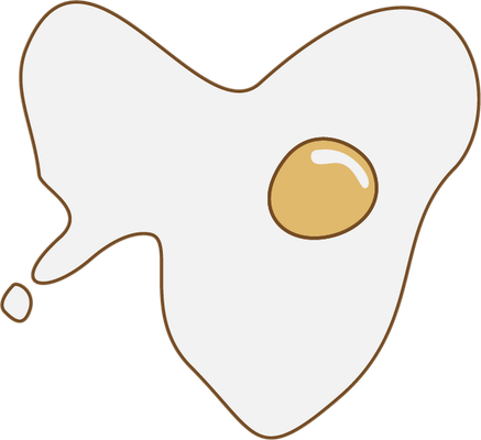 œuf - restauration - alimentation - smiley émoticône émoji cartoon clipart illustration - artémotic