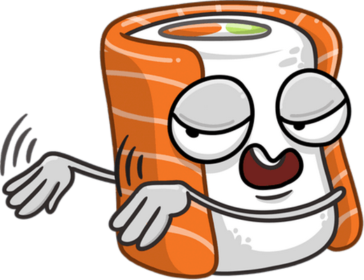 sushi - restauration - alimentation - smiley émoticône émoji cartoon clipart illustration - artémotic