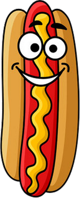 hot dog - restauration - alimentation - smiley émoticône émoji cartoon clipart illustration - artémotic