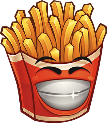 frite - restauration - alimentation - smiley émoticône émoji cartoon clipart illustration - artémotic
