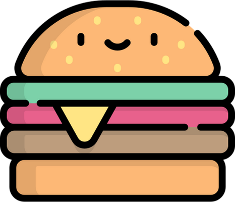 hamburger - restauration - alimentation - smiley émoticône émoji cartoon clipart illustration - artémotic
