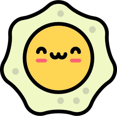 œuf - restauration - alimentation - smiley émoticône émoji cartoon clipart illustration - artémotic