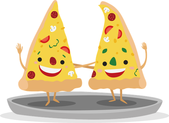 pizza - restauration - alimentation - smiley émoticône émoji cartoon clipart illustration - artémotic