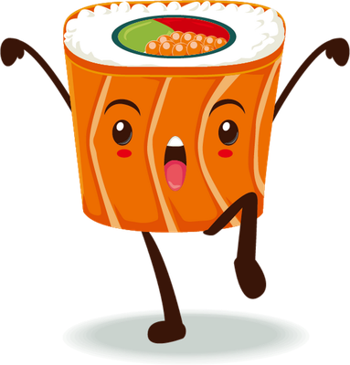 sushi - restauration - alimentation - smiley émoticône émoji cartoon clipart illustration - artémotic