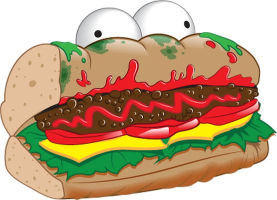 sandwich - restauration - alimentation - smiley émoticône émoji cartoon clipart illustration - artémotic